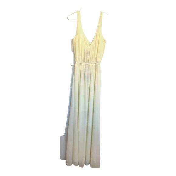 NWT Show Me Your MuMu Maxi Dress Formal Small Ivory Kendall Chiffon Wedding - Picture 1 of 8